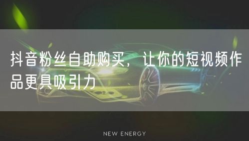 抖音粉丝自助购买，让你的短视频作品更具吸引力