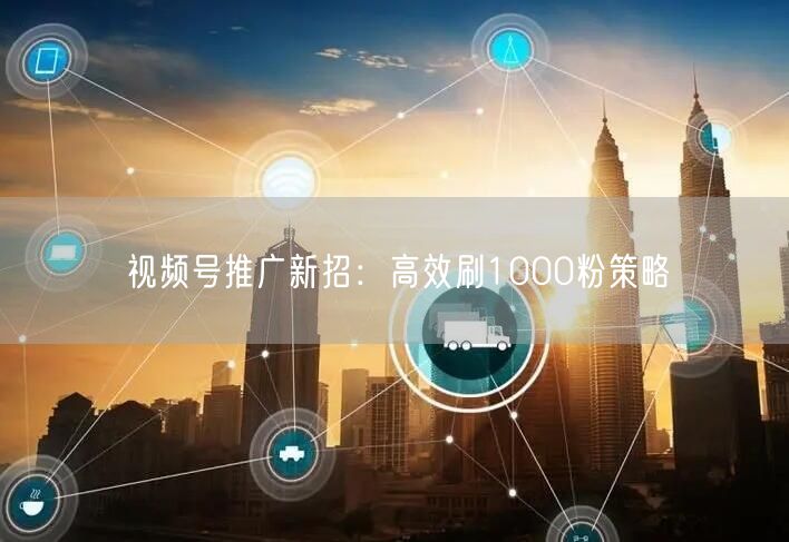 视频号推广新招：高效刷1000粉策略