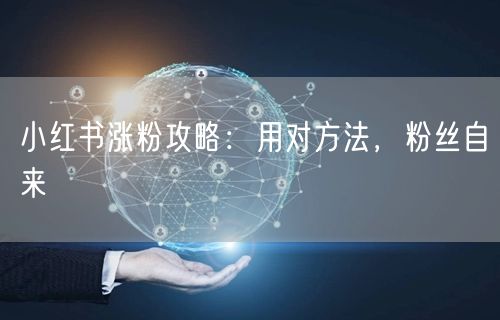 小红书涨粉攻略：用对方法，粉丝自来