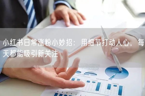 小红书日常涨粉小妙招：用细节打动人心，每天都能吸引新关注