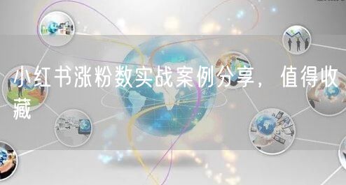 小红书涨粉数实战案例分享，值得收藏