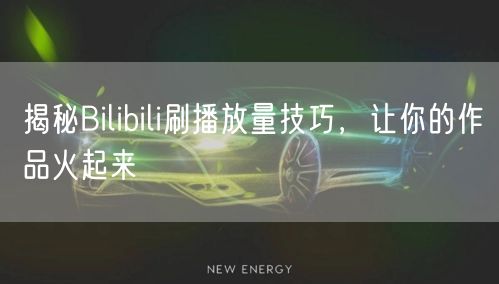 揭秘Bilibili刷播放量技巧，让你的作品火起来